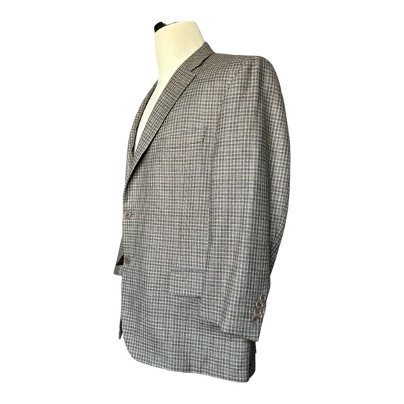 Canali Lightweight European silk/wool blend plaid check blazer | 58R IT (US 48R) - Picture 6 of 16